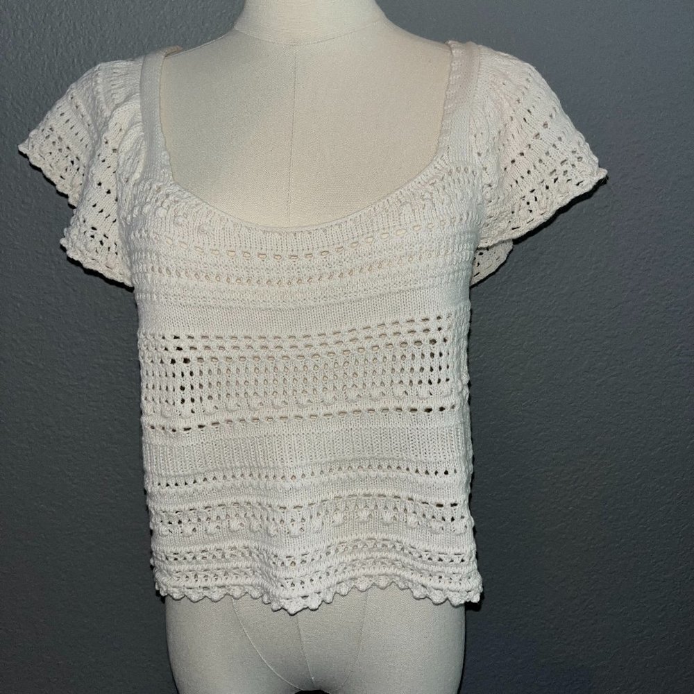 SINCERELY YOURS Crochet Crop Top -